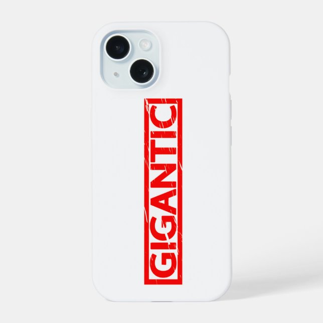 Gigantic Stamp iPhone 15 Case (Back)