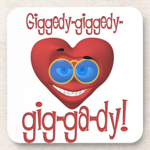 Giggedy Funny Valentine Coaster