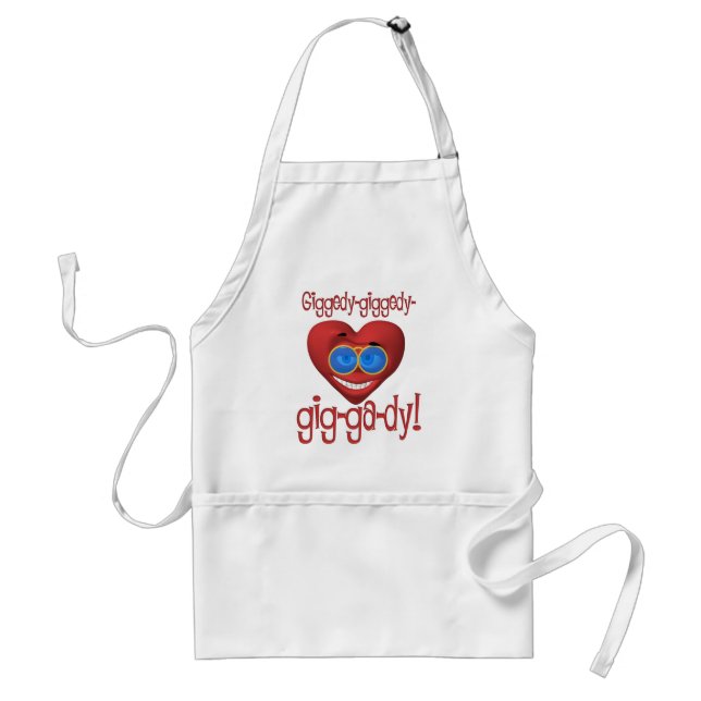 Giggedy Funny Valentine Standard Apron (Front)