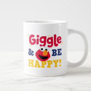 Giggle and Be Happy Elmo Large Coffee Mug