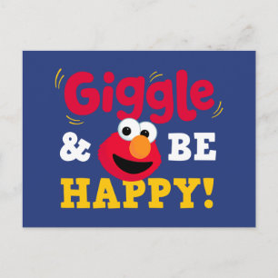 Giggle and Be Happy Elmo Postcard