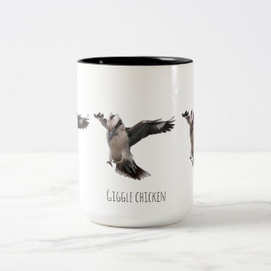 Giggle chicken Two-Tone coffee mug