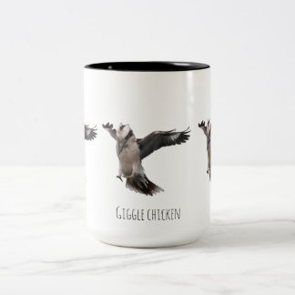 Giggle chicken Two-Tone coffee mug