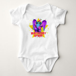 "GiggleBellies" Birthday Star! Baby Bodysuit