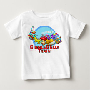 GiggleBellies The GiggleBellie Train Baby T-Shirt