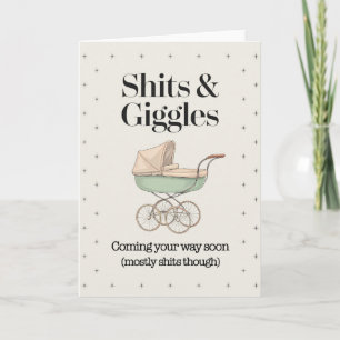 Giggles Coming Your Way Soon Funny Pregnancy New Card