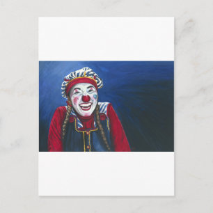 Giggles the Clown Painting Postcard