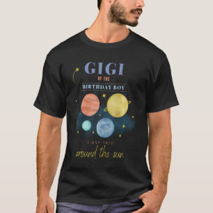 Gigi 1st Birthday First Trip Around The Sun Space T-Shirt