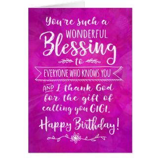 Gigi Birthday, You're a Blessing