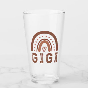 Gigi Boho Rainbow Cute Grandma Gift Glass