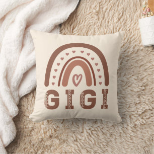 Gigi Boho Rainbow Cute Grandma Gifts Cushion