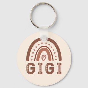 Gigi Boho Rainbow Cute Grandma Gifts Key Ring