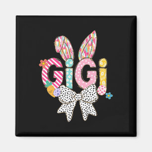 Gigi Bunny Ears Colourful Easter Floral Theme Magnet