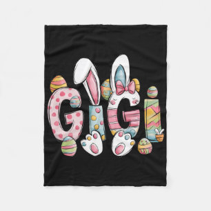 Gigi Bunny Ears Coquette Bow Floral Mum Mother's D Fleece Blanket