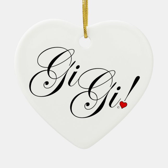 GiGi! Ceramic Tree Decoration (Front)
