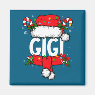 Gigi Christmas Pajama Santa Claus Family Matching  Magnet
