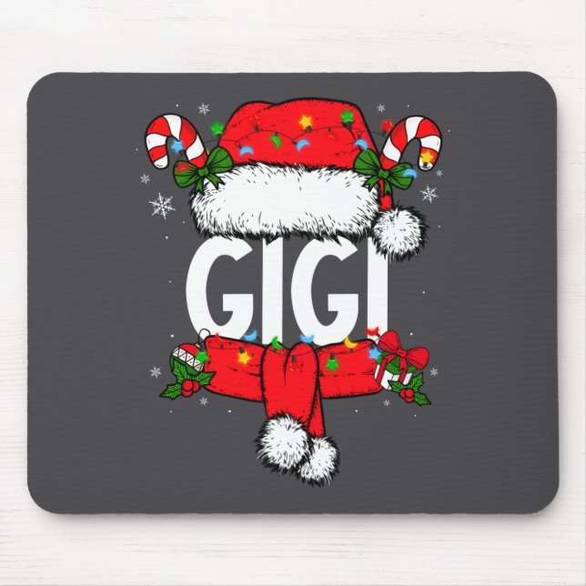 Gigi Christmas Pajama Santa Claus Family Matching  Mouse Mat (Front)