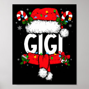 Gigi Christmas Pajama Santa Claus Family Matching  Poster