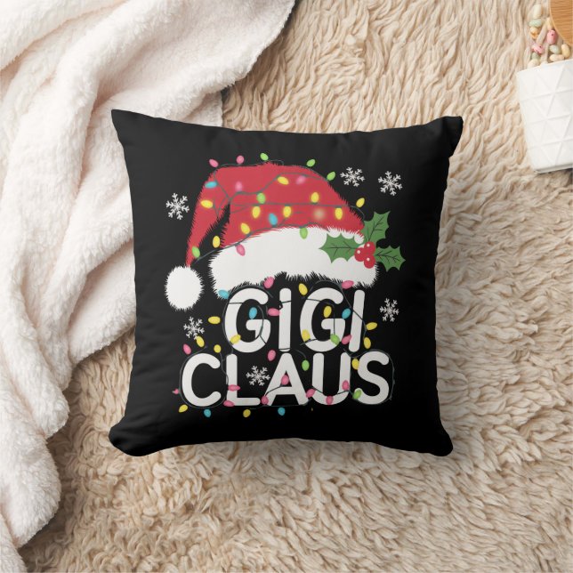 Gigi Claus Christmas Lights Pajama Family Matching Cushion (Blanket)
