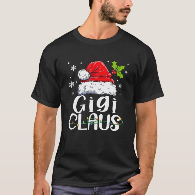 Gigi Claus Christmas Pajama Family Matching Xmas T-Shirt (Front)