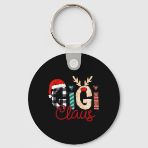 Gigi Claus Reindeer Christmas Key Ring