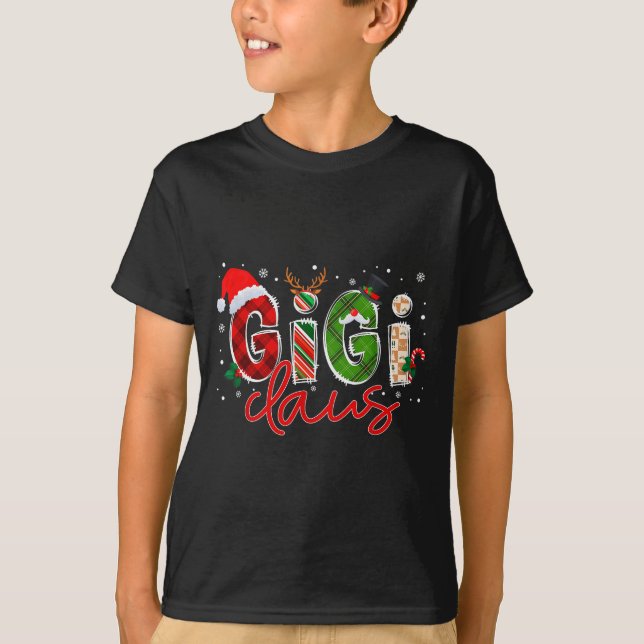 Gigi Claus Santa Claus Family Matching Christmas P T-Shirt (Front)