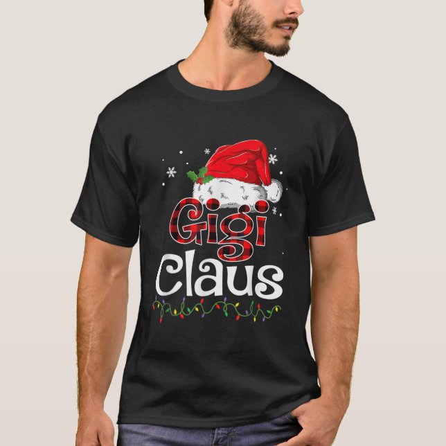 Gigi Claus Santa Funny Christmas Pajama Matching F T-Shirt (Front)