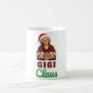 Gigi Claus Tartan Christmas Grandma Mug