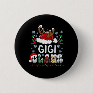Gigi Claus Xmas Santa Hat Christmas Family Matchin 6 Cm Round Badge
