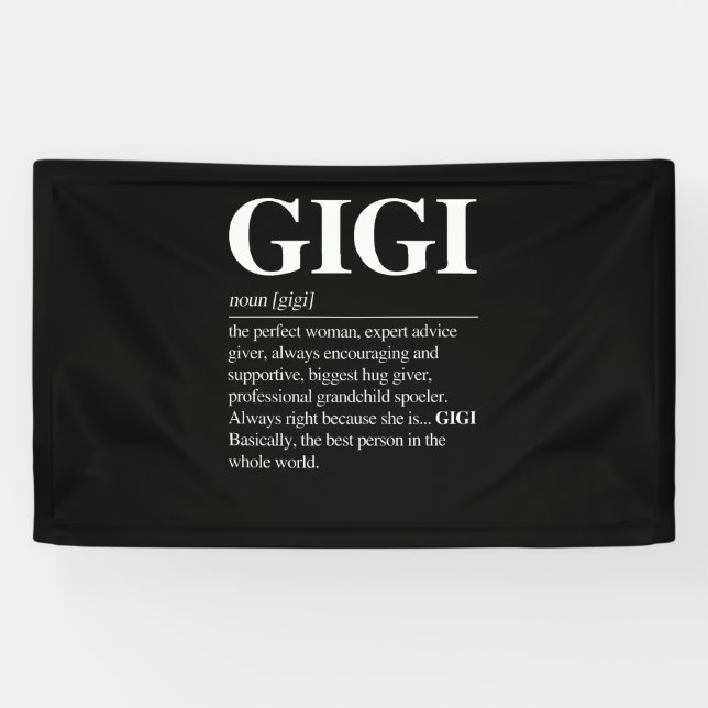 Gigi Definition Grandma Mother Day Gifts Women Banner (Horizontal)