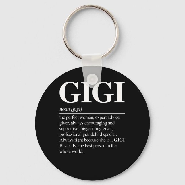 Gigi Definition Grandma Mother Day Gifts Women Key Ring (Front)