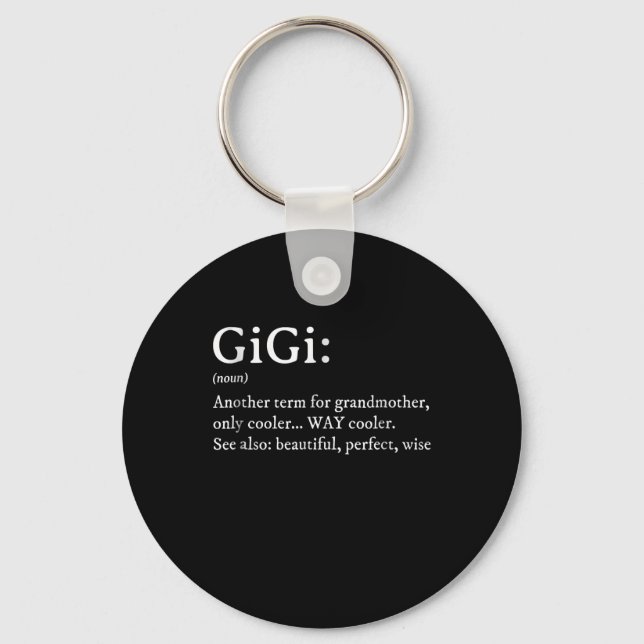 Gigi Definition T Women Gigi Gift Grandma Birthday Key Ring (Front)