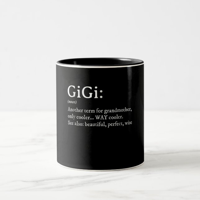 Gigi Definition T Women Gigi Gift Grandma Birthday Two-Tone Coffee Mug (Center)
