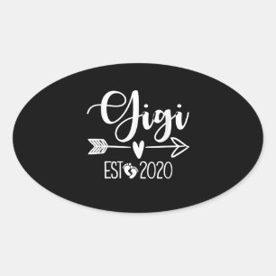 Gigi Est 2020 Heart Love Christmas Gifts Oval Sticker
