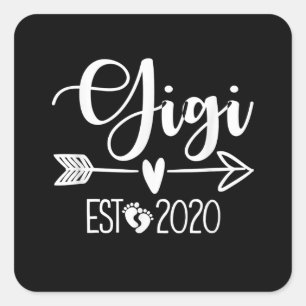 Gigi Est 2020 Heart Love Christmas Gifts Square Sticker