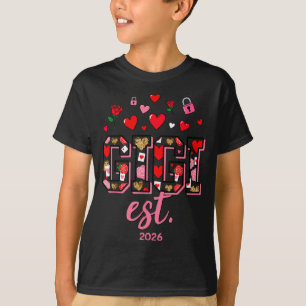Gigi Est 2026 Valentine's Hearts Roses Funny New G T-Shirt