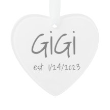 Gigi Established Date Acrylic Ornament 