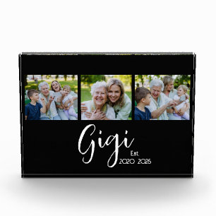 Gigi Established Script Black 3 Photo Block