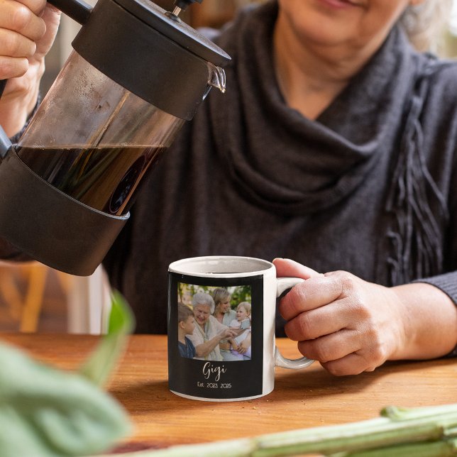 Gigi Established Script Black 3 Photo Coffee Mug (Creator Uploaded)
