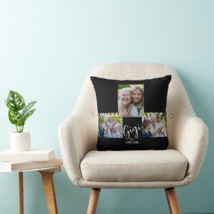 Gigi Established Script Black 3 Photo Cushion