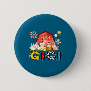 Gigi Farm Cow Birthday Boy Matching Family Party 6 Cm Round Badge