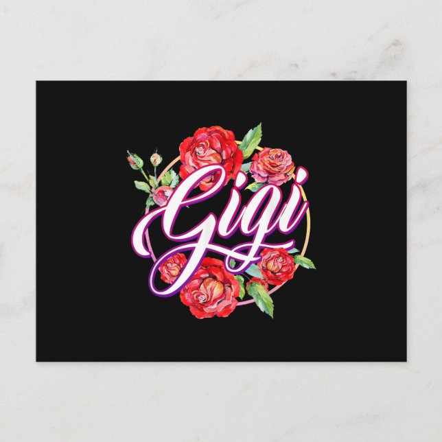 Gigi floral Women Gigi Grandma Mors Day Invitation Postcard (Front)