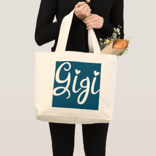 Gigi For Women Grandma And Grandpa Mother's Day Large Tote Bag