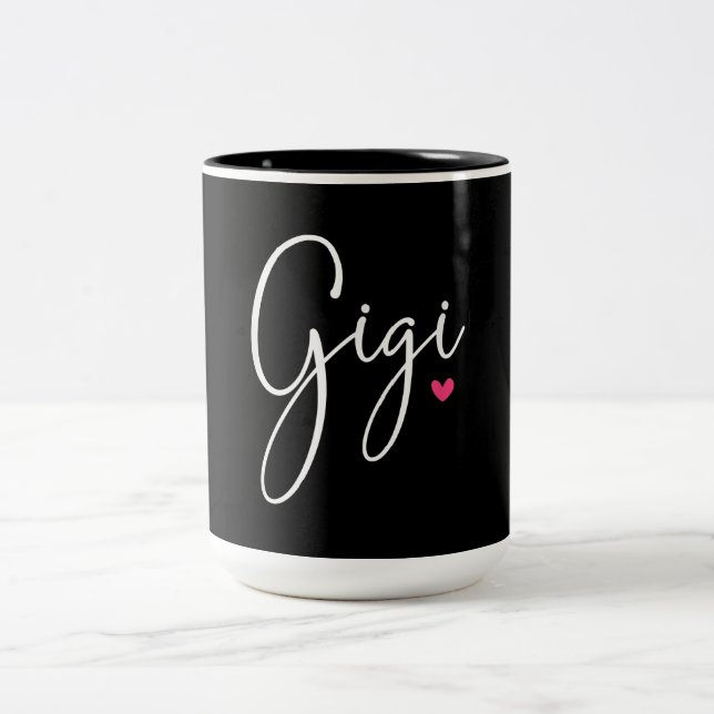 Gigi Gift Women Grandma Christmas Gifts Grandkids Two-Tone Coffee Mug (Center)