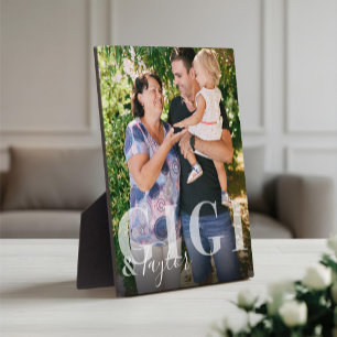Gigi & Grandchild Script Name Photo Keepsake Plaque
