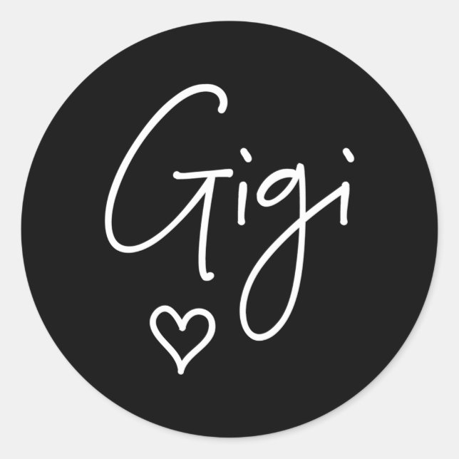 Gigi Grandma Name Mother'S Day Classic Round Sticker (Front)