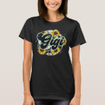 Gigi Grandma With Sunflower CWF  T-Shirt<br><div class="desc">Gigi Grandma With Sunflower CWF Gift. Perfect gift for your dad,  mum,  papa,  men,  women,  friend and family members on Thanksgiving Day,  Christmas Day,  Mothers Day,  Fathers Day,  4th of July,  1776 Independant day,  Veterans Day,  Halloween Day,  Patrick's Day</div>