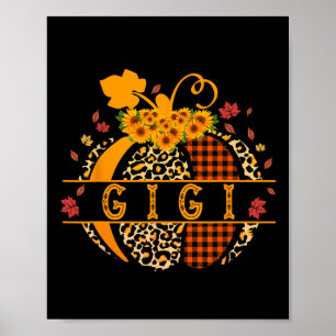 Gigi Leopard Print Pumpkin For Grandma Gigi Women 