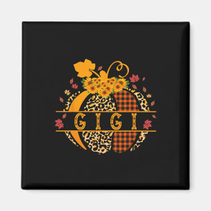 Gigi Leopard Print Pumpkin for Grandma Gigi Women Magnet