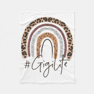 Gigi Life Grandma Cheetah Leopard Women Christmas Fleece Blanket